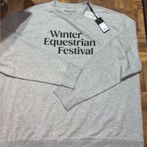 Kingsland Winter Equestrian Festival sweatshirt in grey. Men’s Size 2XL, NWTs